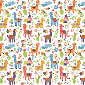 Милые ламы pattern