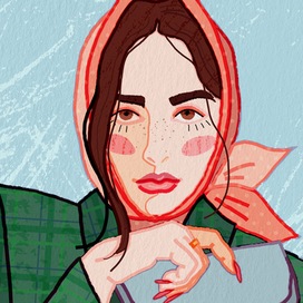 Девушка в клетчатом пальто