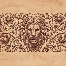 Декоративный элемент в винтажном стиле.