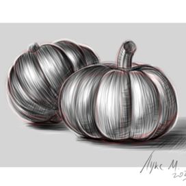 тыквы в карандаше. диджитал