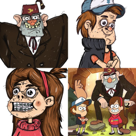 Фан арт на Гравити Фолз
