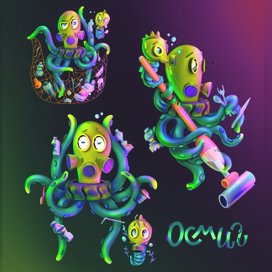 Бренд персонаж для фильтров очистки воды, Осмиг