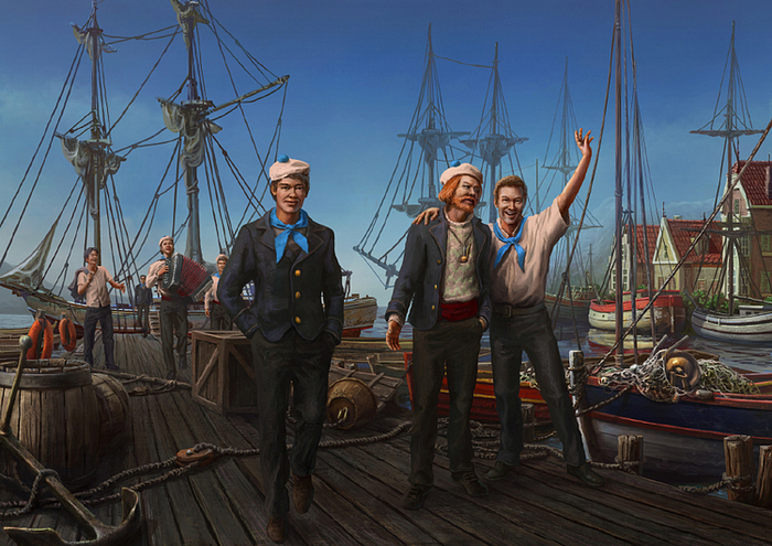 Ассоль 4. Моряки сошли на берег.