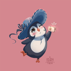 Персонаж пингвинёнок, дизайн упаковки мороженого