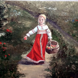 Девочка в национальной одежде.