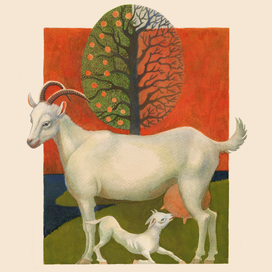 Иллюстрация к персидской сказке о птице Симург