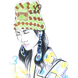 Prada fashion illustration