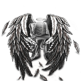 Эскиз для тату - ангел