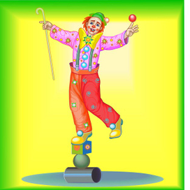 клоун-эквелибрист