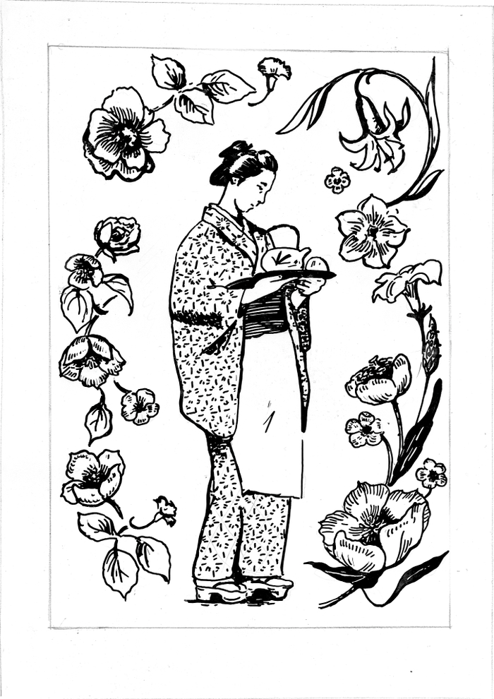 "Вальс цветов в японском кафе"