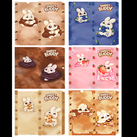 Sweet Buddy — серия иллюстраций и упаковка с фирменным персонажем