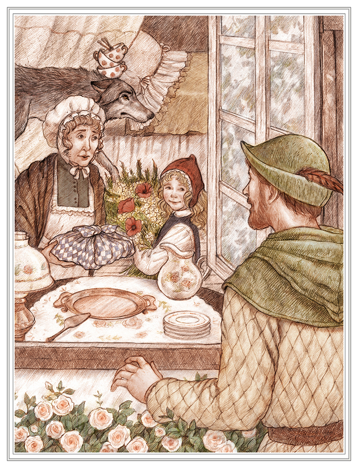 Иллюстрация из серии "Красная шапочка"