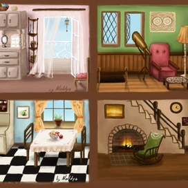 Домик с четырьмя комнатами