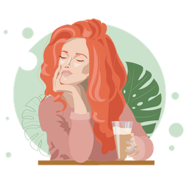 Девушка с кофе