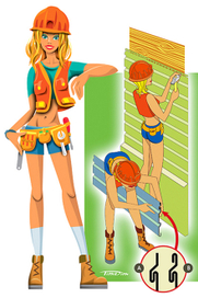 Маша - монтажница сайдинга.