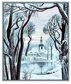 Монастырь зимой