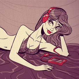 Девушка с плеером