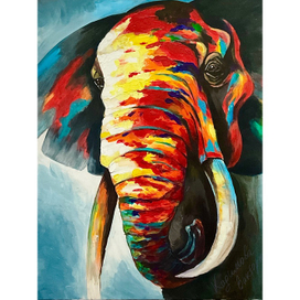 Слон в красках 