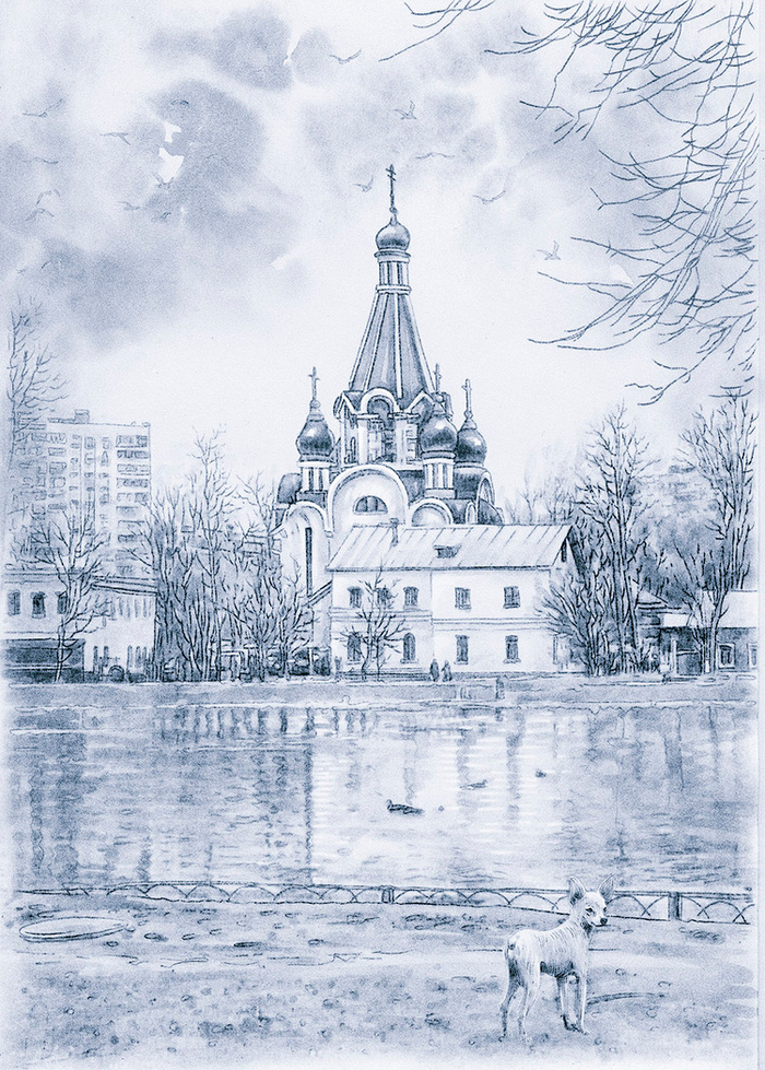 "Богородицерождественский храм в Костино. Весна"