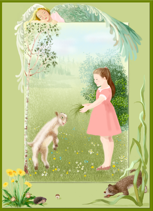 Пробная иллюстрация для авторской сказки.