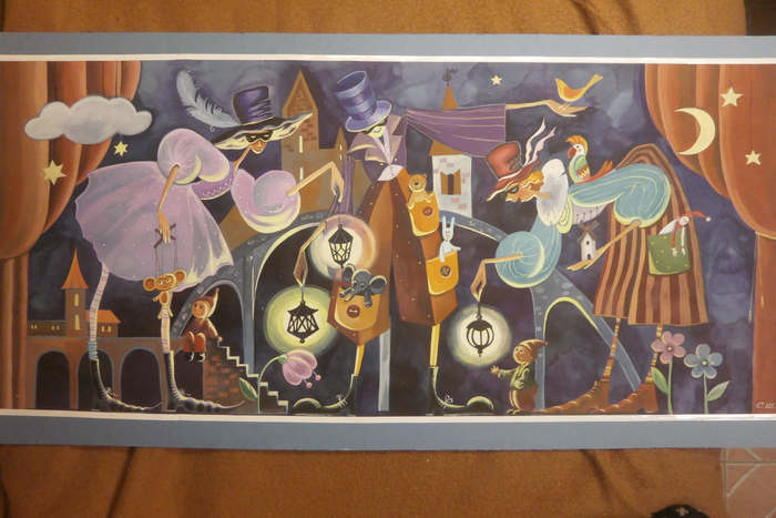 Эскиз панно "Театр Кукол"