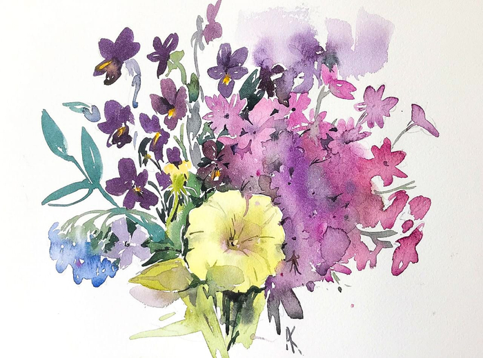 Букетик с примулой 