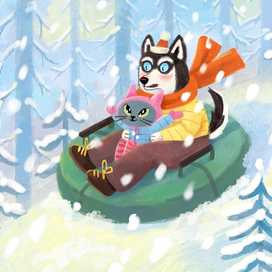 На ватрушке