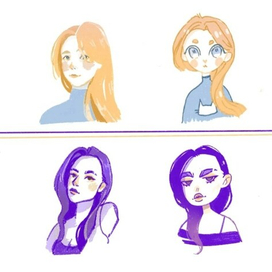 Портрет. Стилизация. Логотип человека 