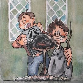 Иллюстрация для Inktober 2025 21. blast (взрыв)