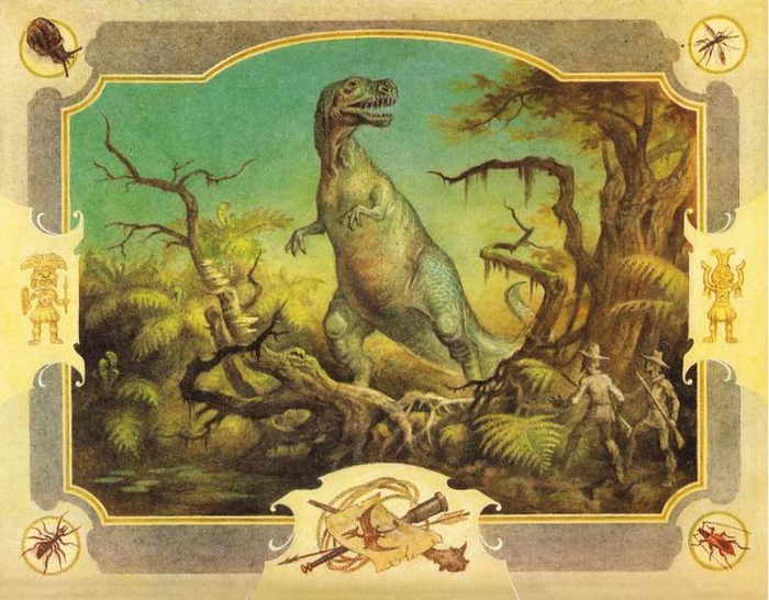 1 форзац к книге ЗАТЕРЯННЫЙ МИР -А.Конан-Дойла