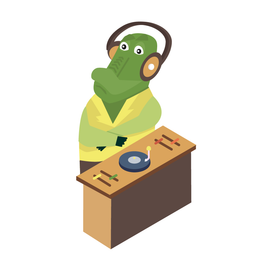 Серия персонажа крокодила