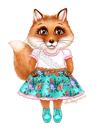 Персонаж для принтов- "Лисичка"