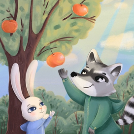 книжная иллюстрация "Истории лесных друзей"