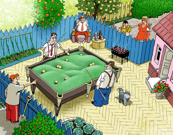 Дачный участок с соседями.