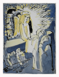 Женщины-мироносицы перед гробом Господним