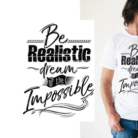 Принты на футболки в стиле Lettering 