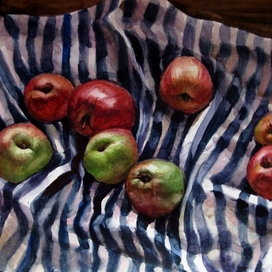 этюд из серии "мечты о море" яблоки