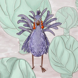 Красный гребешок и ожерелье