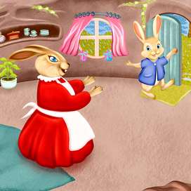Иллюстрации к рассказу про кролика