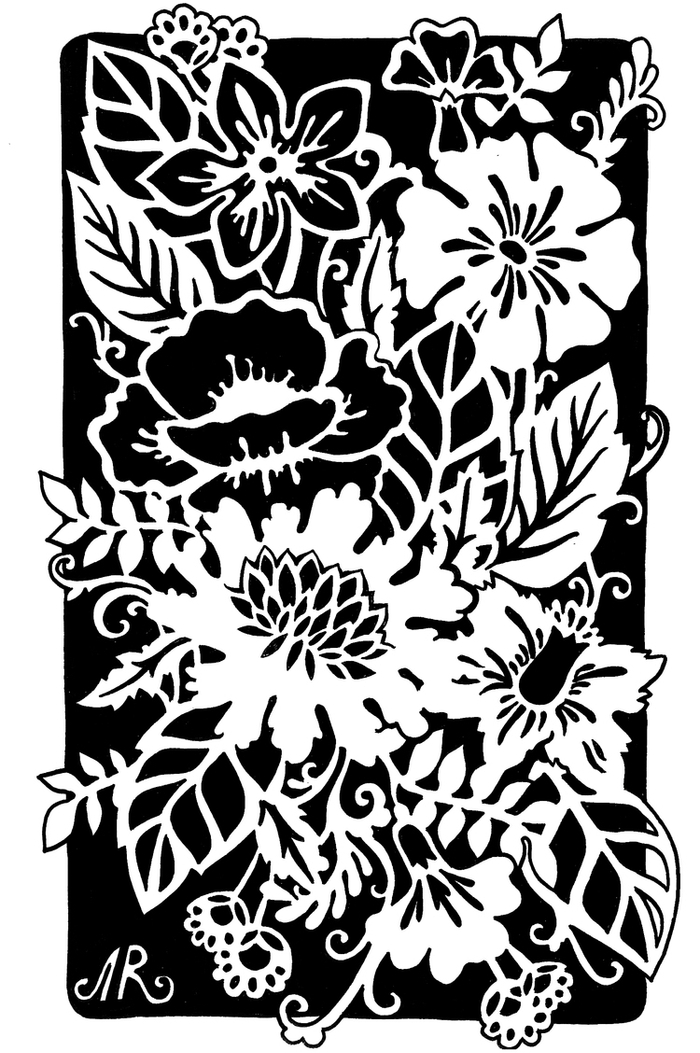 Цветы на черном. 