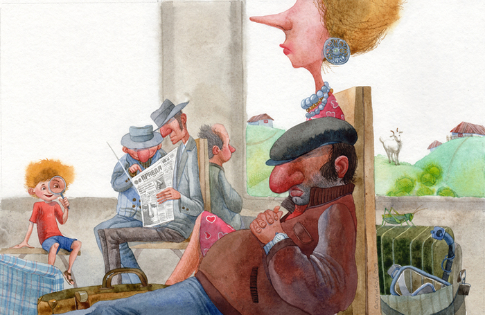 каких только нет в электричке носов