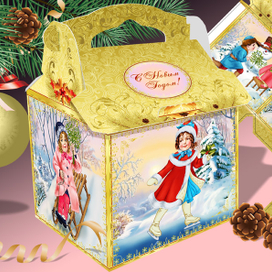 Винтажный Рождественский Сундучок/Retro Christmas Box