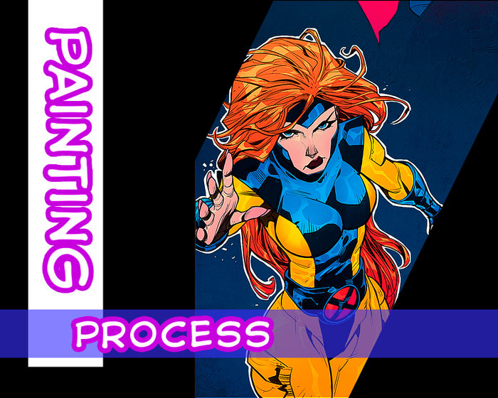 Джин Грей. Процесс покраски