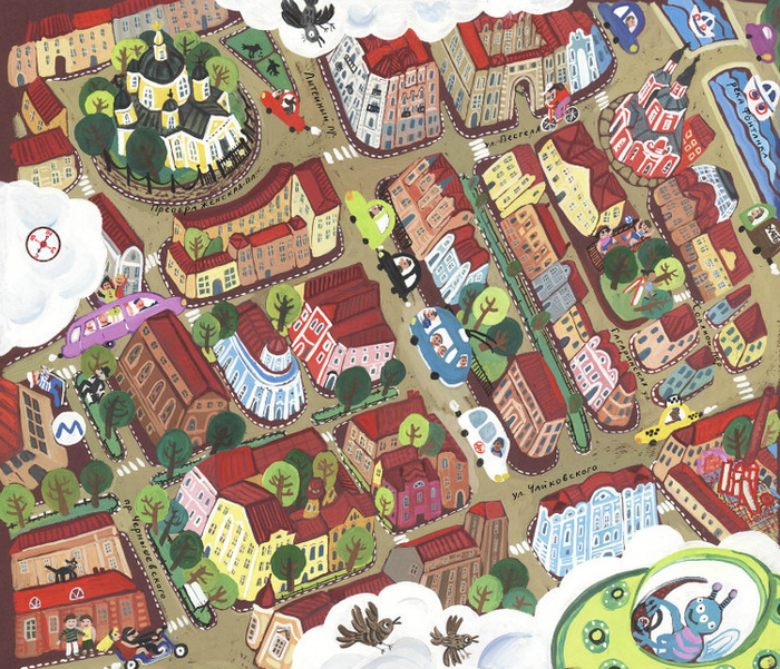 Карта "Литейная часть"к игре городское ралли Санкт-Петербург