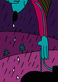 Ежик и дождь