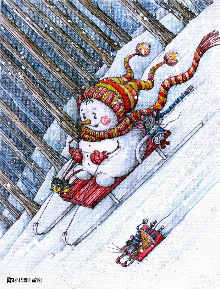 Зимние истории-3. Саночки.