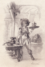 официантка в таверне