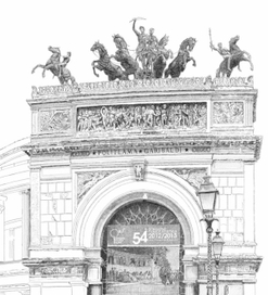 Palermo. Sicilia. Teatro Politeamo Garibaldi (raster drawing)