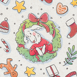 Новогодние наклейки