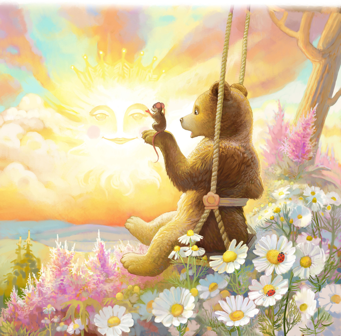 Как мишка зарю раздувал